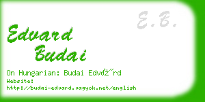 edvard budai business card